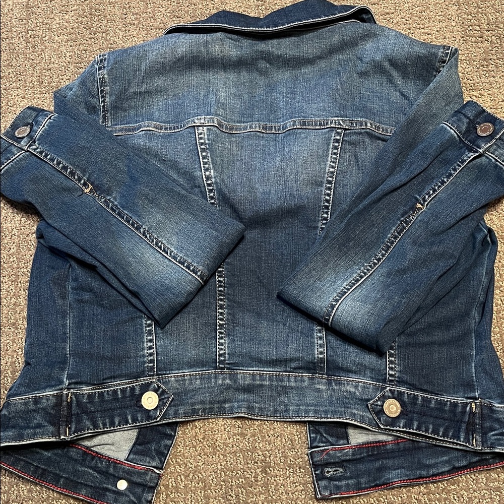 White House Black Market Blue Jean Jacket - Picture 4 of 4